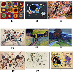 Set Of 2 Wassily Kandinsky Reproduction Canvas Wall Art Print,Modern Wall Art,Kandinsky Wall Art,Kandinsky Print,Kandinsky Painting Museum