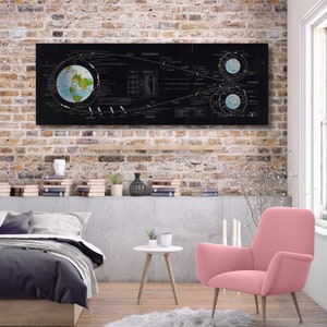 NASA Canvas Wall Art Apollo 8 Earthrise Earth Day,William Anders Earth, NASA Earth Image, Earth From Space, Famous Earthrise, Earth Photo