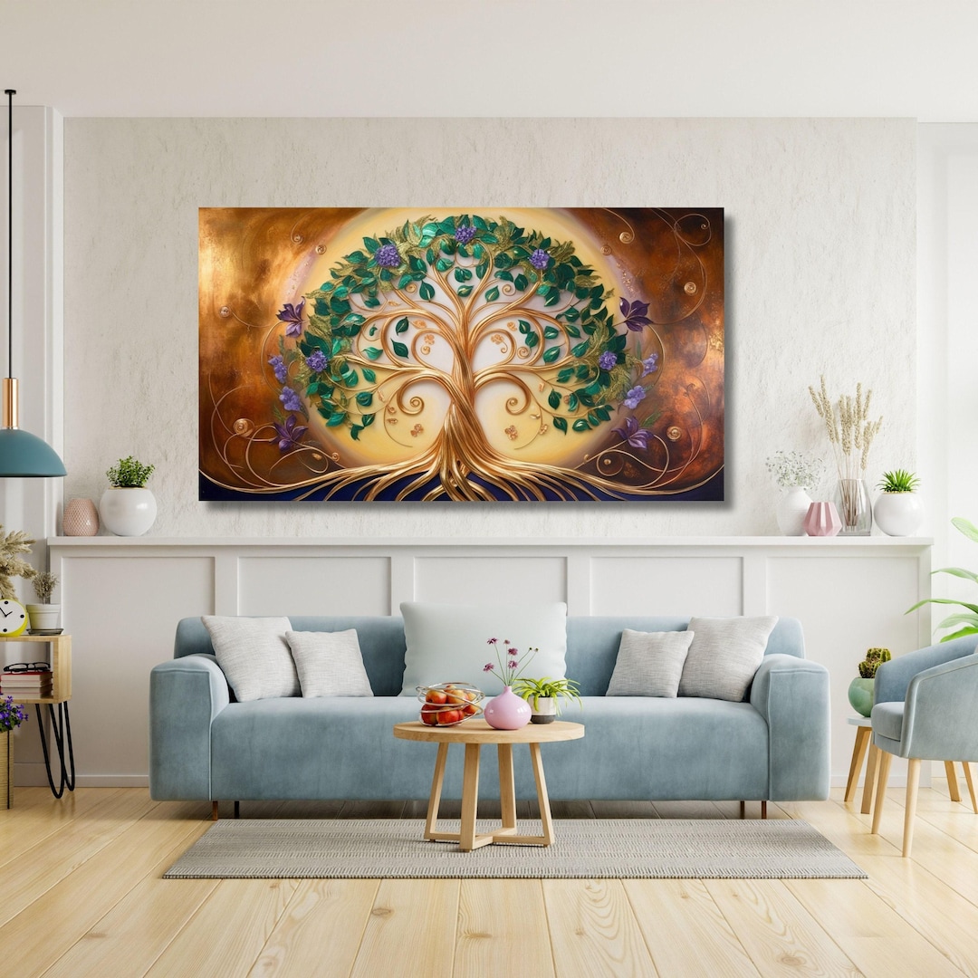 Tree of Life Gustav Klimt Canvas Wall Art,tree of Life Framed Wall Art ...