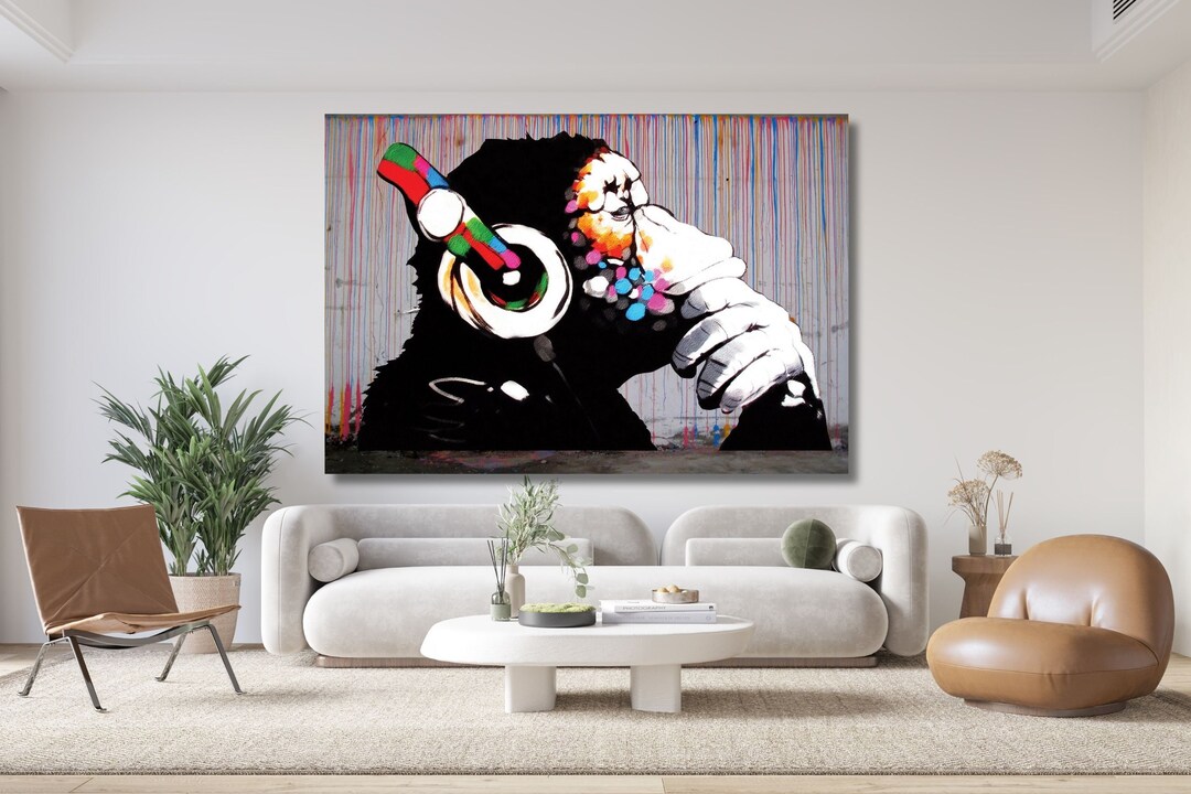 Ripley - CUADRO DE PARED CUADRADO CON MARIPOSA ARCOÍRIS 100X100 CM