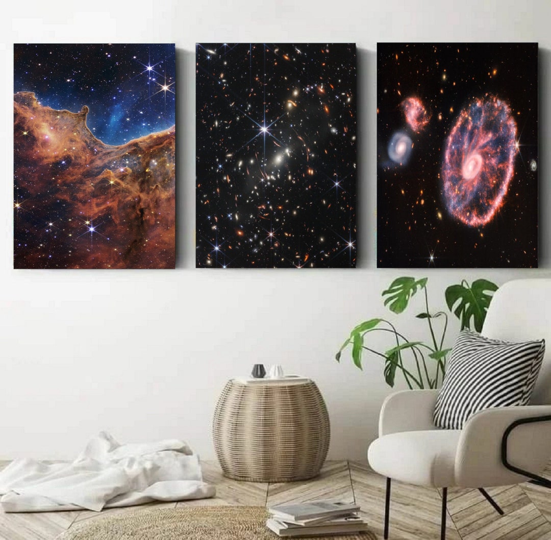 Set of 3 James Webb Space Telescope Images Nasa Carina Nebula Print ...