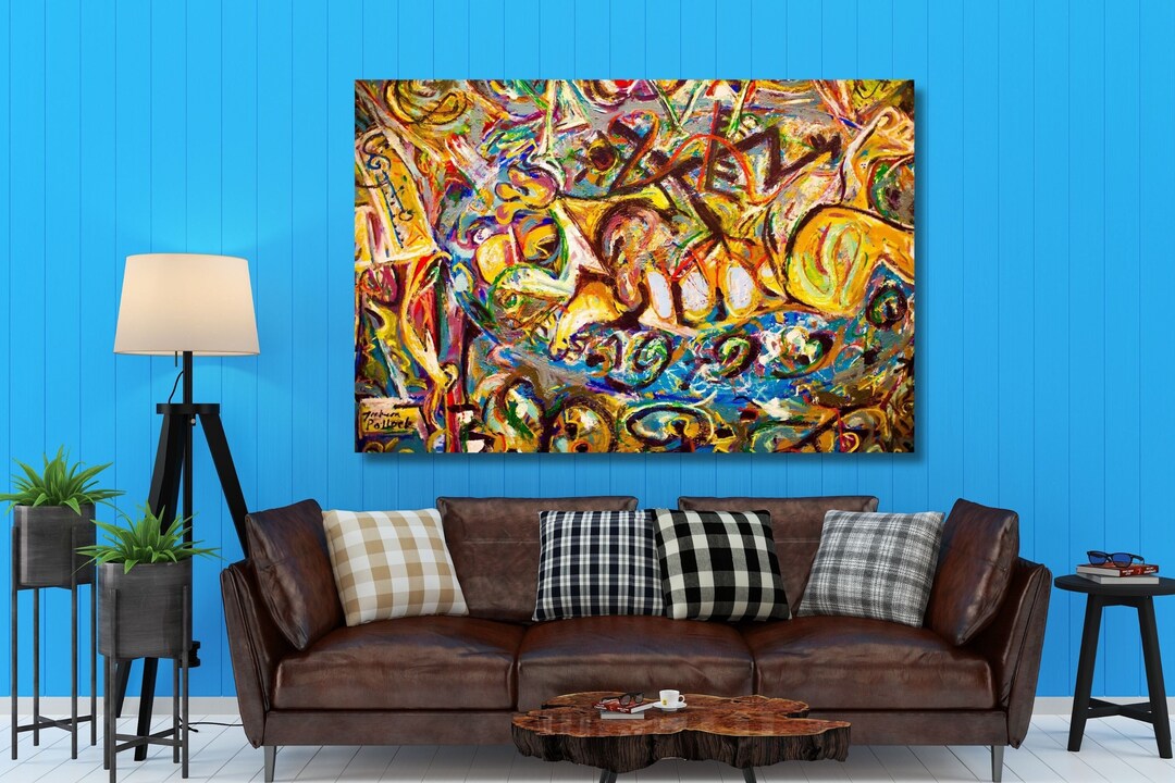 Extra Large Canvas Wall Art Jackson Pollock Canvas Wall Art Abstract