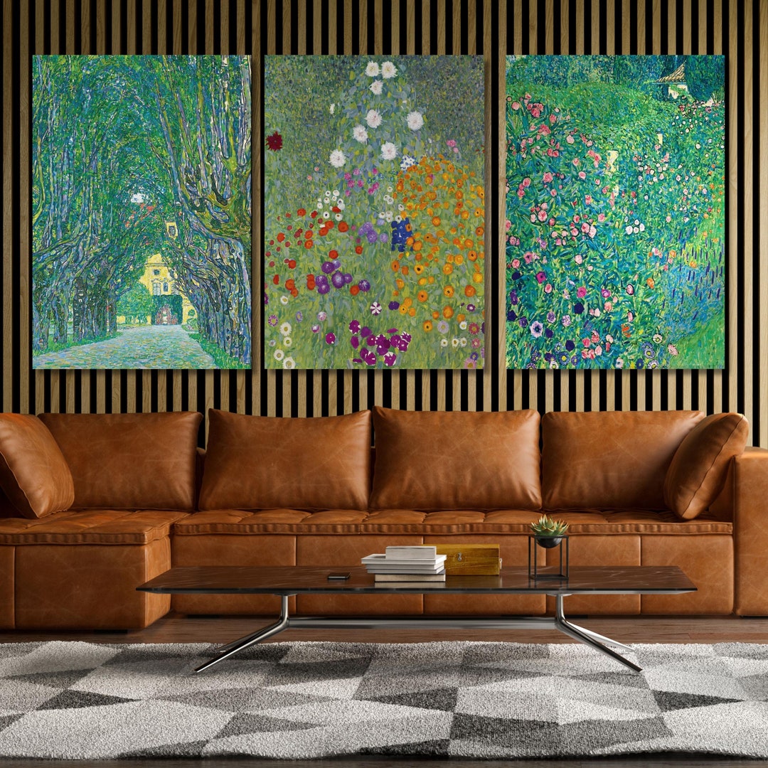 Set of 3 Gustav Klimt Canvas Art Famous Art,frame Large Wall Art ...