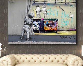 Banksy Graffiti Canvas Art, 