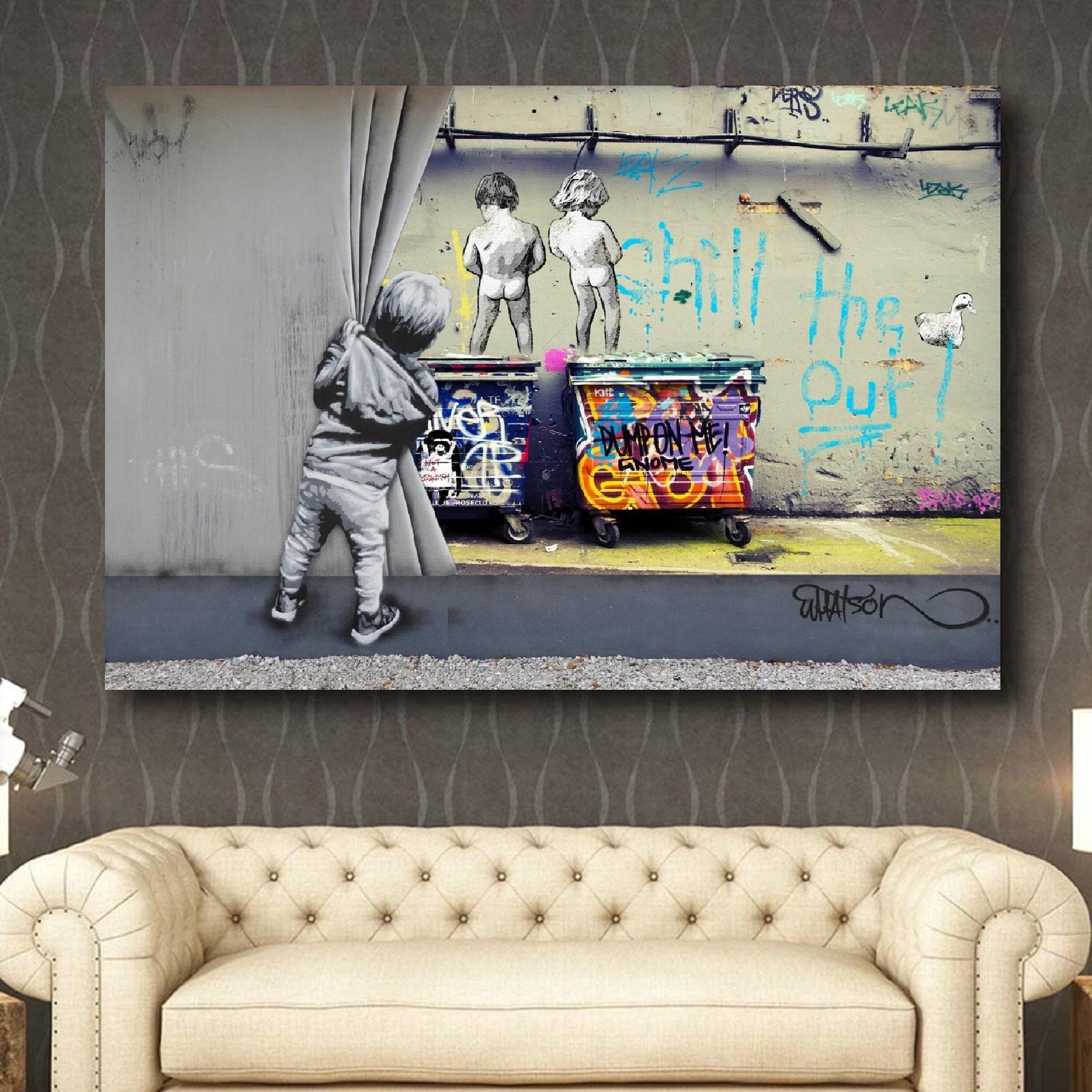 Banksy Graffiti Canvas Art, 