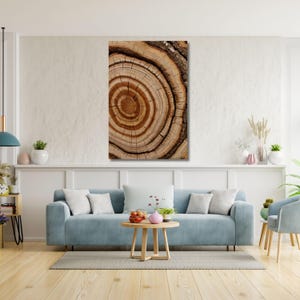 Tree Ring Canvas Wall Art, Abstract Colorful Tree Ring Wall Decor, Minimalist Home Canvas Art Poster/Wall Art Print,Canvas Home Decor Art
