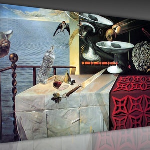 Salvador Dalí metamorphosis of narcissus 1937 Canvas Gallery Exhibition Poster/Wall Art Print,Salvador Dali Canvas Home Decor Dali Art