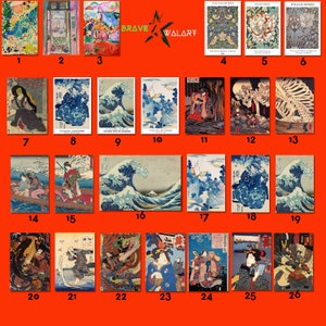 japanese prints Canvas Wall Art Print,Modern Wall Art,japanese art Print,Buy 1 get 1 Gift japanese Museum choose 2 pictures Custom japanese
