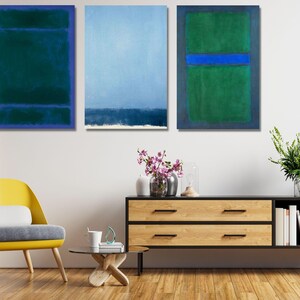 Set of 3 Mark Rothko Reproduction Canvas Wall Art Print,Modern Wall Art,Extra Large Rothko Wall Art,Mark Rothko Print,Mark Rothko Painting