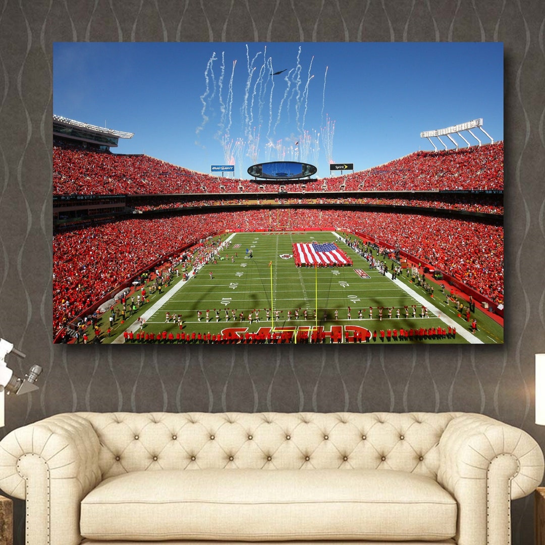 Kansas City Chiefs Wall Art Arrowhead Stadium Canvas Wall Art American