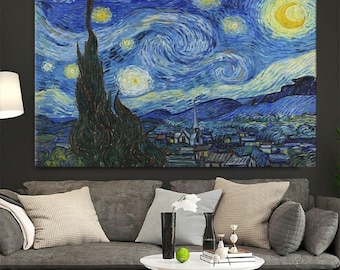 ヴィンセント・ヴァン・ゴッホ作「星月夜」キャンバスプリント - Etsy 日本