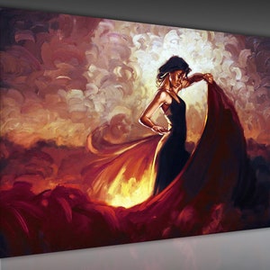 Beste Tänzer Paar Leinwand Wand Kunst Tanzende Frau Leinwand Druck Abstrakte Kunstwerke Tanzen Gemälde Auf Leinwand Tänzerin Wohnkultur Moderne Kunst