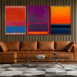 Set of 3 Mark Rothko Reproduction Canvas Wall Art Rothko Museum Art Print,Modern Wall Art,Rothko Wall Art,Rothko Print,Mark Rothko Painting