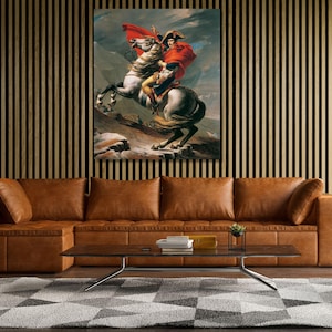 Napoleon Crossing the Alps (1801-1805 byJacques-Louis David Canvas Wall Art Napoleon Poster,Napoleon Print Napoleon wall art Napoleon decor