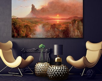 Art mural sur toile Cotopaxi par Frederic Edwin Church (1862) Impression d'art Cotopaxi Art sur toile Cotopaxi, peinture abstraite, art de l'église Frederic Edwin