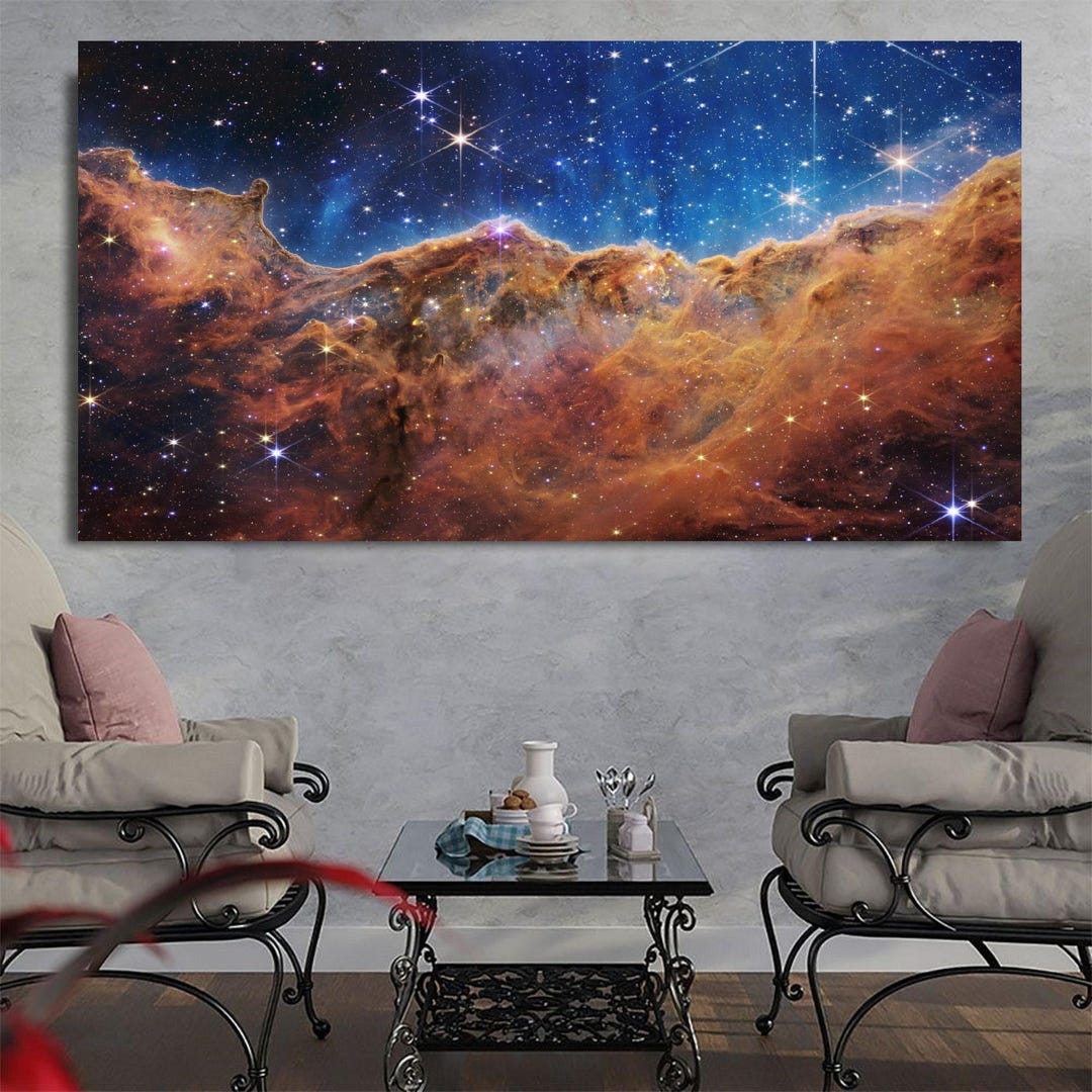 NASA Carina Nebula Deep Field Canvas Wall Art James Webb Space ...