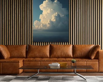 Cloud Canvas Wall Art Large Cloudy Sky Painting Rain Cloud Painting White Cloud Abstract Painting Blue Sky Painting Large Cloud Canvas Art