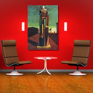 Il Grande Metafisico Canvas Print by Giorgio de Chirico – Surreal Metaphysical Wall Art for Modern Interior, Museum Quality Fine Art Decor