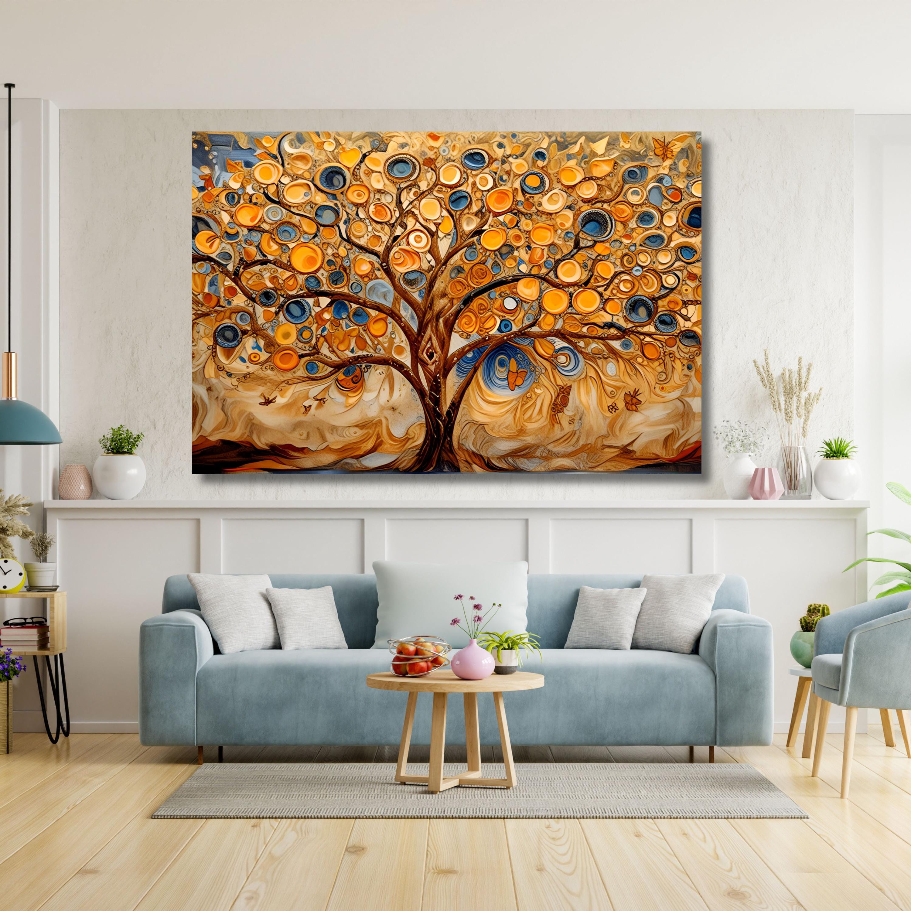 Tree of Life Gustav Klimt Canvas Wall Art,tree of Life Framed Wall Art ...