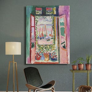 Henri Matisse The Open Window Canvas Wall Art Henri Matisse Wall Art Henri Matisse Reproduction Matisse Gallery Wall Art Museum Exhibition