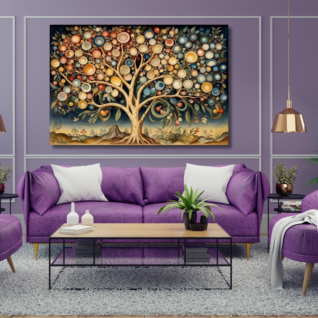 Tree of Life Gustav Klimt Canvas Wall Art,tree of Life Framed Wall Art ...
