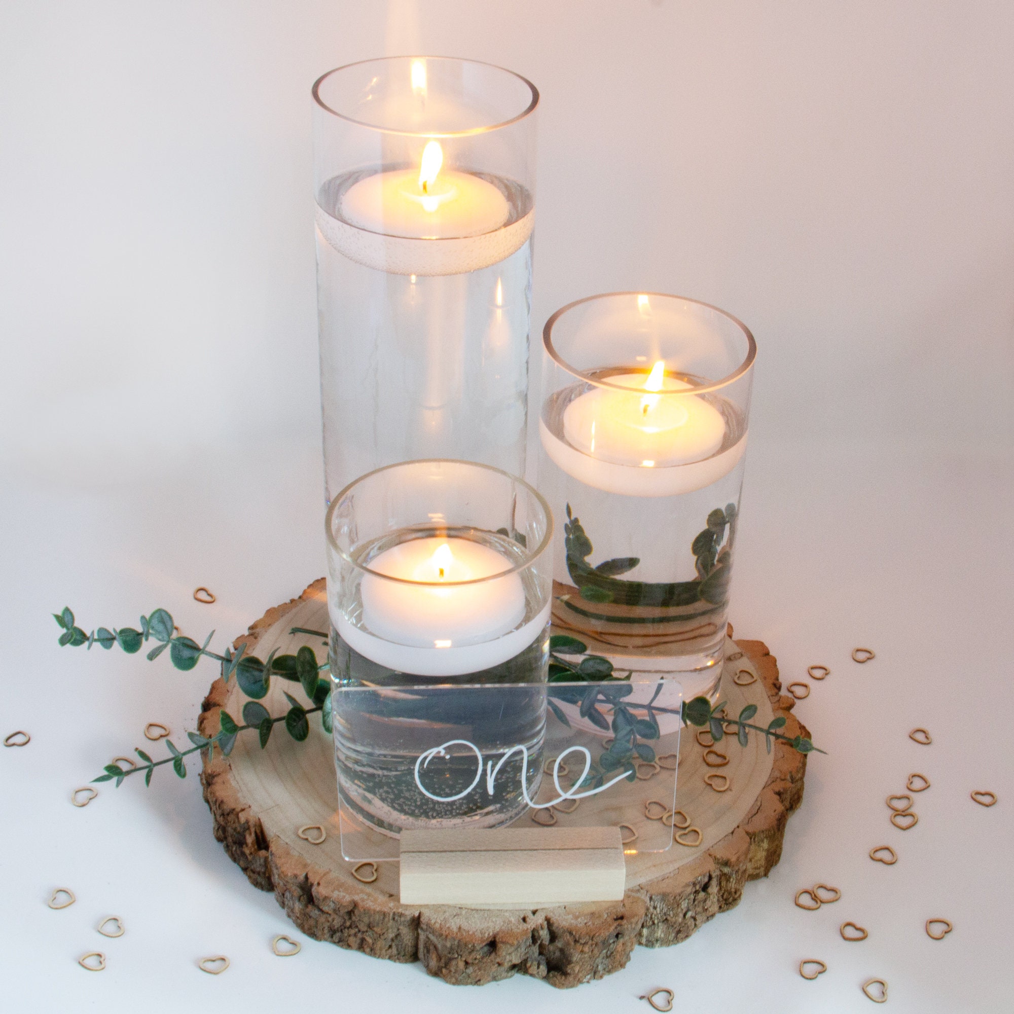 Wedding centerpieces with best sale candles and flowers