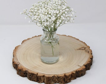 Round Wood Log Slice 26cm-30cm Rustic Wedding Table Centrepiece, Bouquet Stand, Boho, Home Decor or Cake Stand