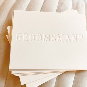 Bridesmaid Proposal Card Set Minimalist and Simple Wedding Party Proposal Set White image 5