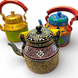 Hand Painted Indian Kettle