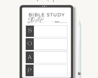 S.O.A.P Bible Study Printable SOAP Bible Study Digital - Etsy