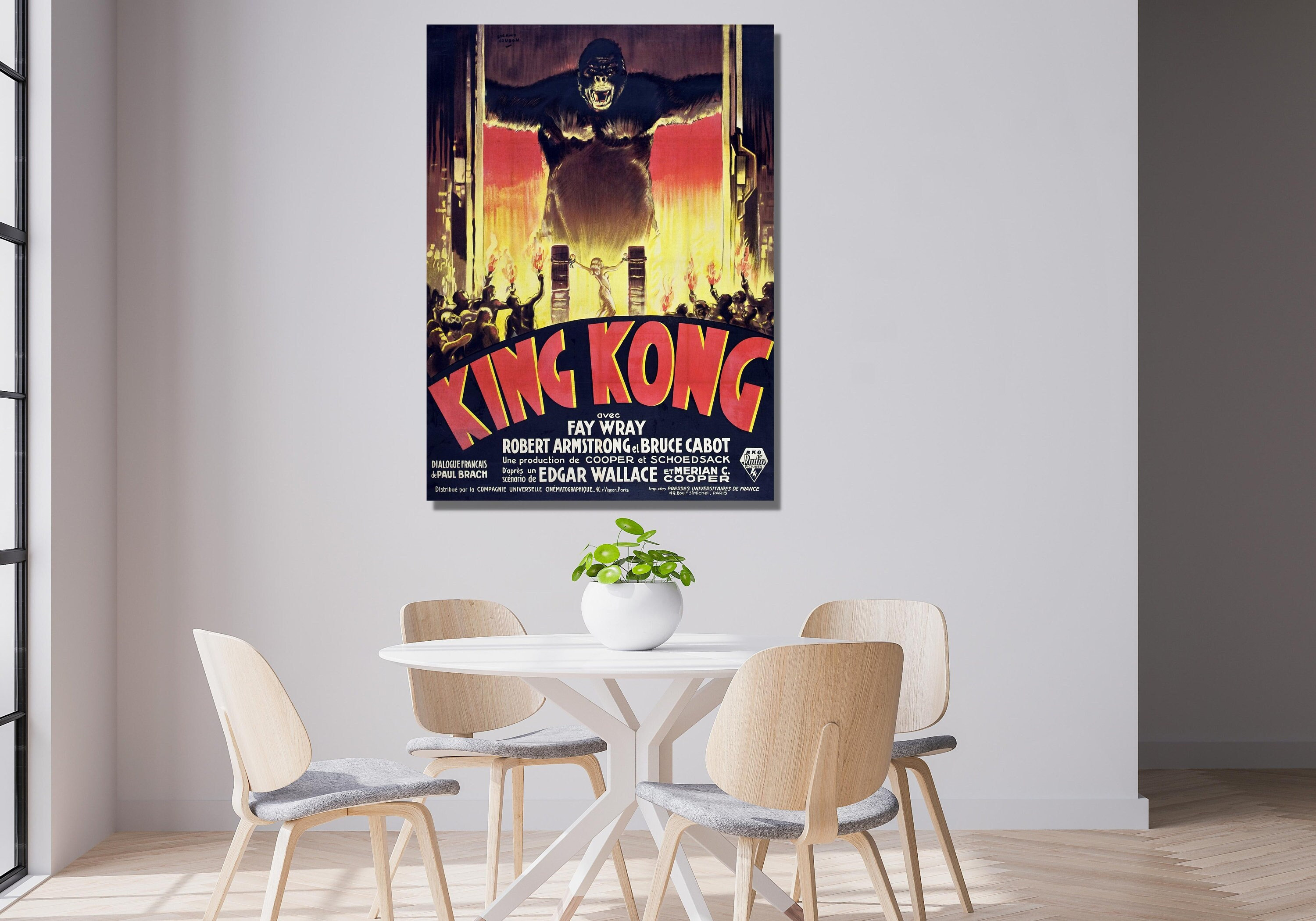 Affiche Vintage King Kong - Reproduction 48x33 Cm - Film 1933