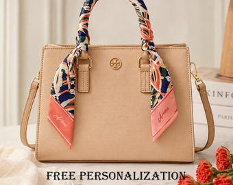 Abstract Handbag Scarf: Personalized Handbag Handle Wrap