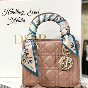 Personalized Handbag scarf | Long skinny scarf | Neck scarf | Handbag handle wrap