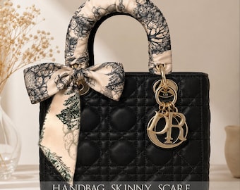 Personalized Handbag Scarf: Toile de Jouy Skinny Scarf
