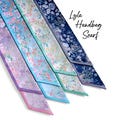 Personalized Floral Handbag Scarf, Satin Purse Scarf, Handbag Handle Wrap, Skinny Scarf. product logo