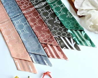 Abstract Satin Scarf: Handbag Handle Wrap, Hair Scarf