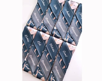 Satin Skinny Scarf | Bridesmaid Gift, Handbag Accessory