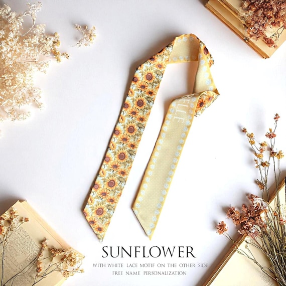 Personalized Sunflower Purse Scarf: Handbag Handle Wrap