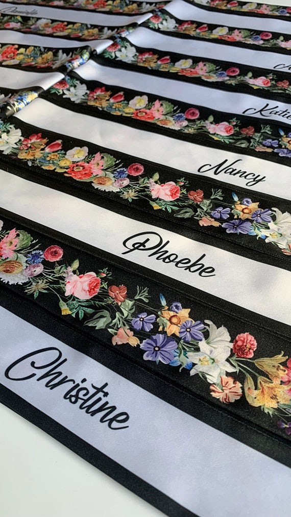 Personalized Satin Skinny Scarf: Handbag Handle Wrap, Neck Scarf