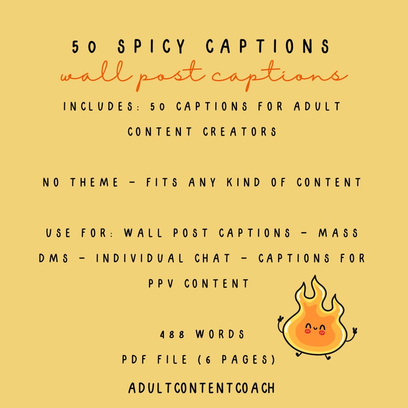 50 SPICY CAPTIONS Copy Paste Ready to Post Adult Captions / Etsy