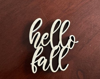 Hello fall cutout, Unfinished Wood Words, Door hanger, paint party, Wooden hello fall, DIY, wreath making supplies, wood blanks, wood cutout