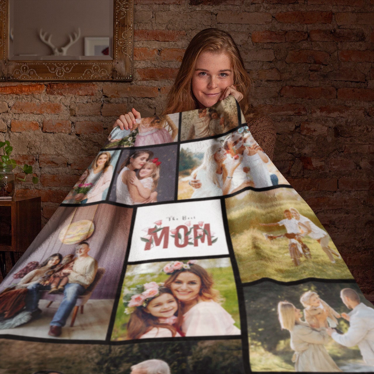 Personalized Photo Face Blanket, Custom Photo Blanket, Faces on Blanket ...