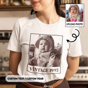 Personalized 30th Birthday Shirt, Custom Photo Birthday Shirt, 30th Birthday Gift, 40th Birthday Gift, Vintage 1995 Shirt, TEE.6