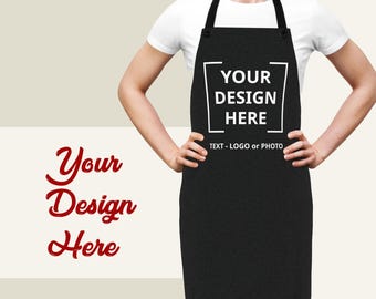 Kundenspezifische Fotoschürze, personalisierte Polyester-Twill-Küchenschürze