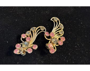 Boucles D'oreilles Clips Papillons Roses - Occasion En état Neuf, Marque Générique, Sans EAN