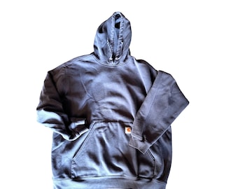 Carhartt Mens Navy Blue Heavyweight Pullover Hoodie Sweatshirt 2XL