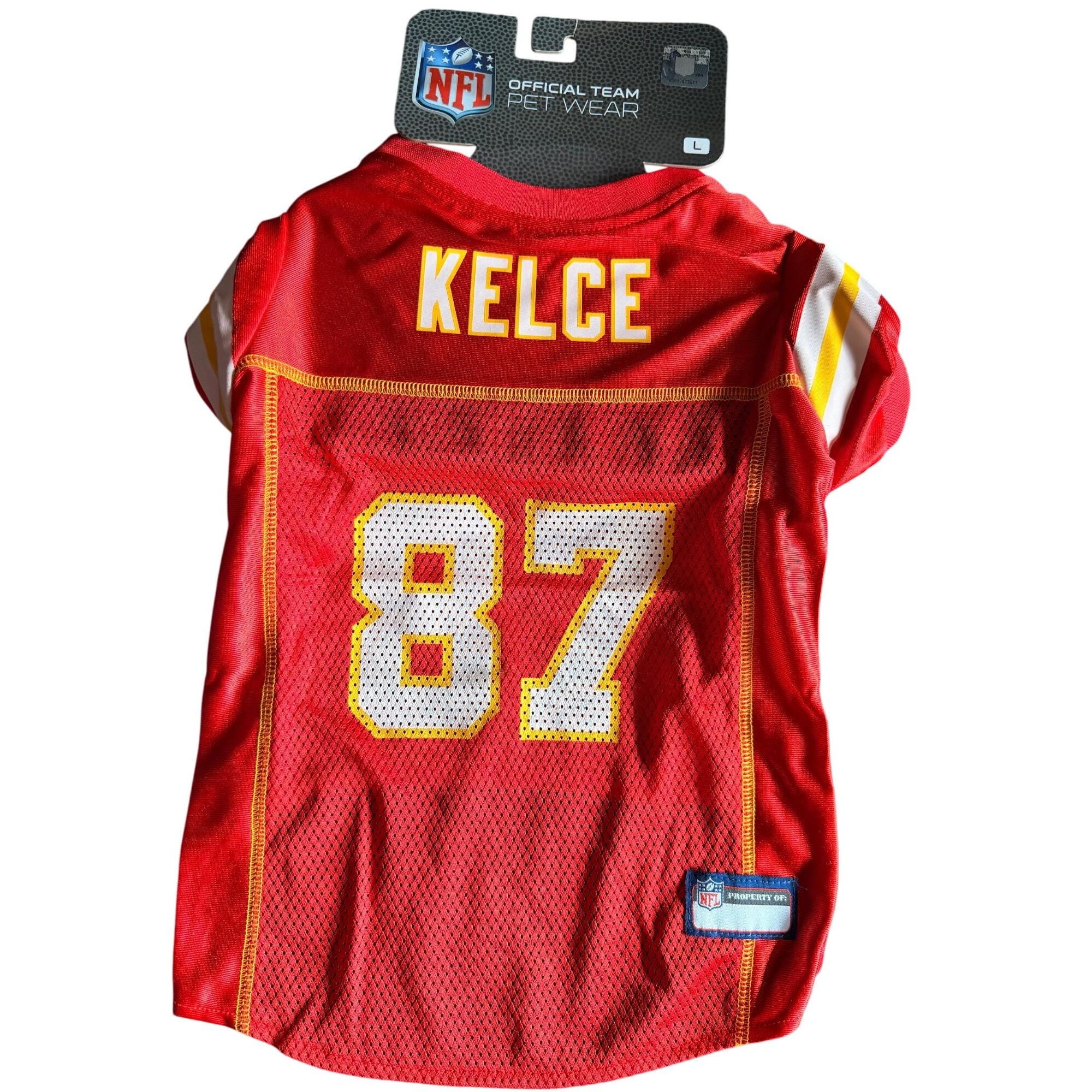 Kansas City Chiefs Travis Kelce #87 Large Dog Jersey NFL Official