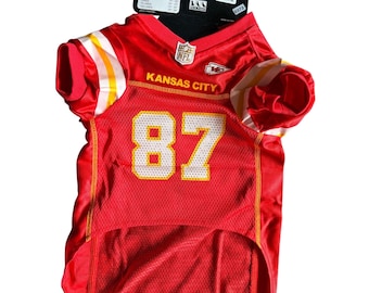 Kansas City Chiefs Travis Kelce #87 Large Dog Jersey NFL Official Pet Wear
