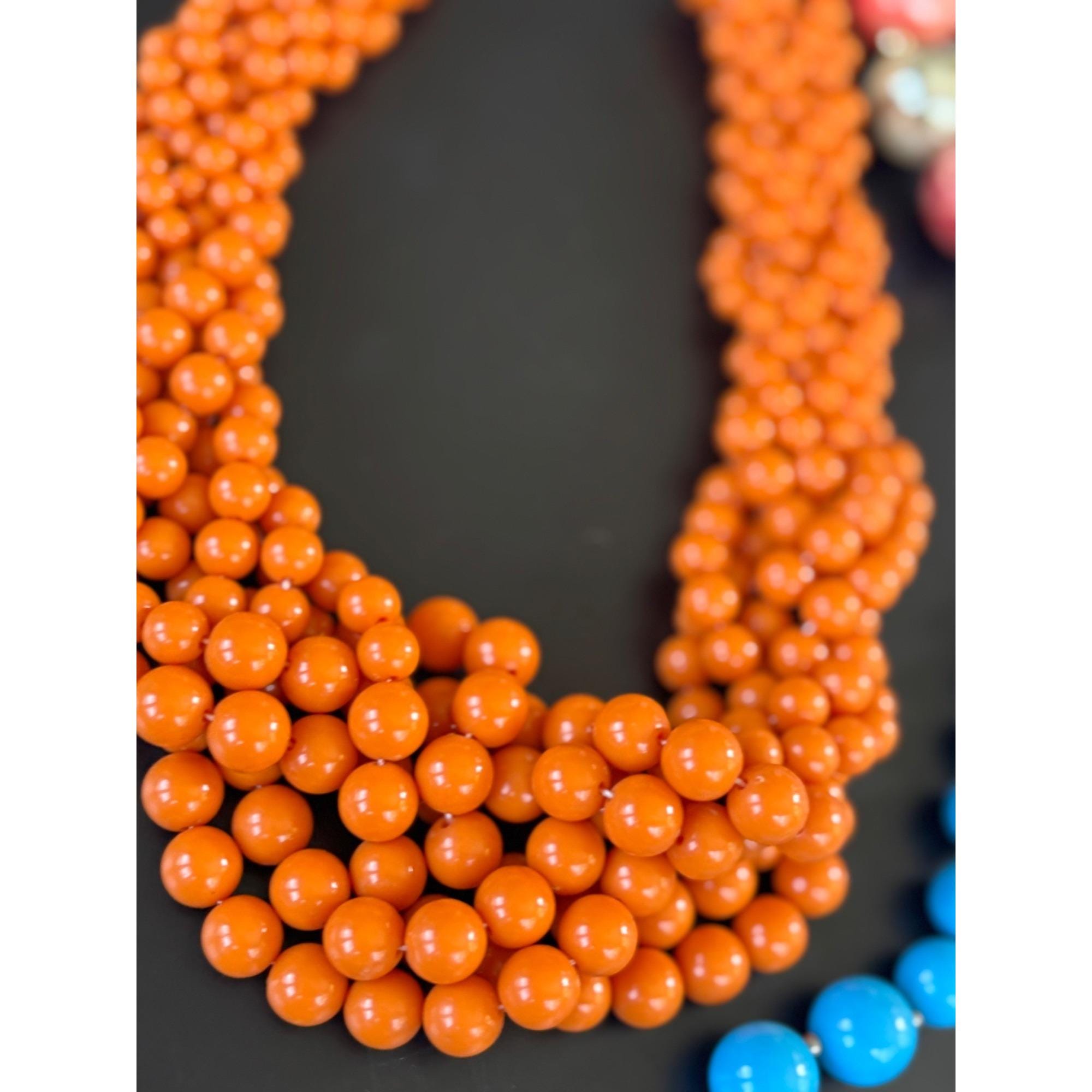 Set of 4 Multicolor Beaded Necklaces & Bracelet Jewelry Set 