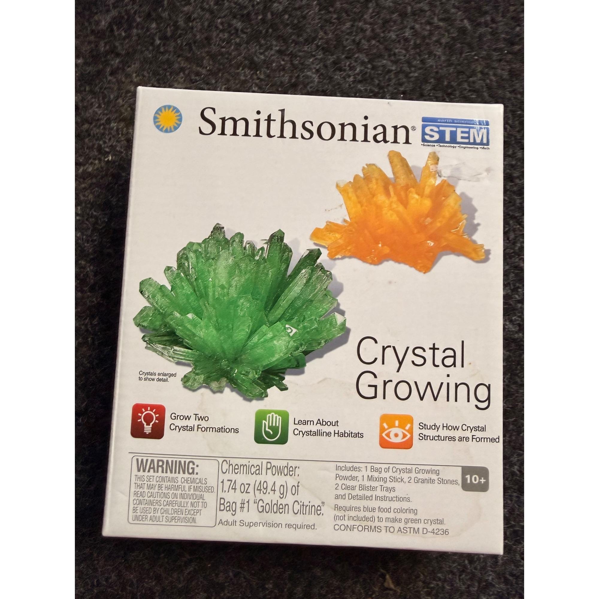Smithsonian STEM Crystal Growing Kit for Kids Adults Includes 2